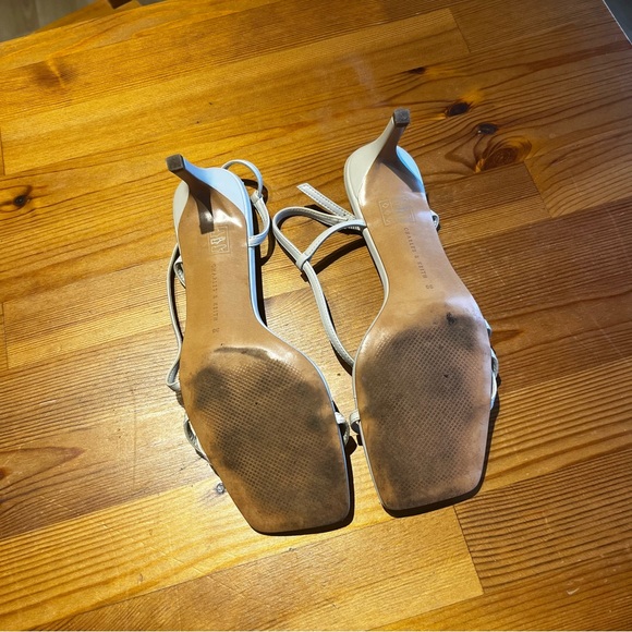 Charles & Keith White Asymmetric Strap Heeled Sandals - Picture 7 of 7